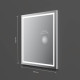 Зеркало настенное AM.PM Gem с LED-подсветкой часами и косметическим зеркалом 65 см M91AMOX0653WG