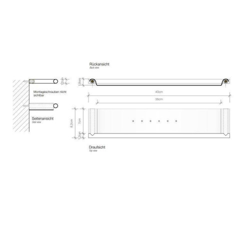 Полочка Decor Walther Mikado ABL40 40x8.2 см хром 0521700