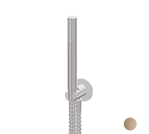 Душевой гарнитур Newform X-STEEL 316 настенный держатель ручной душ шланг 150 см PVD Brushed pale gold 69645X.59.098