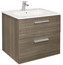 Тумба под умывальник подвесная Roca Victoria 586x450x550 мм 2 ящика Городской дуб A857468402