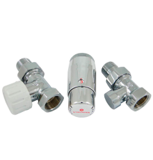 Комплект термостатический Schlosser DN15 прямой Мини M30x1.5 Хром 602200061