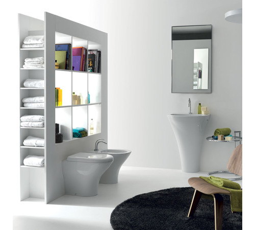 Унитаз напольный Kerasan Aquatech 55х36 см с крепежом белый 371901