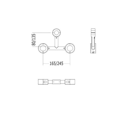 Патрубок тройной декоративный Devon&Devon античная медь DEKITGTAR