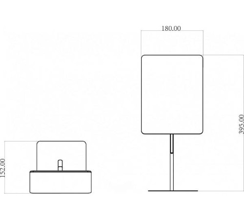 Зеркало косметическое настольное Boheme Modern 18х15.2х39.5 см увеличение 3x хром 507-CR
