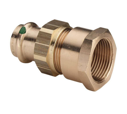 Муфта разъёмная пресс Viega Sanpress бронза 18x3/4 ВР 314910