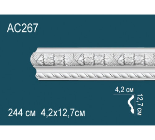 Молдинг для стен Perfect AC267 из полиуретана 2000х35х15 мм AC267