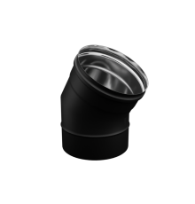 Колено 135° Ferrum 430/0.8 мм эмаль черная Ø115 мм Af6107