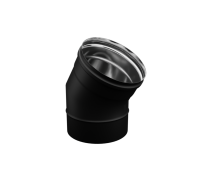 Колено 135° Ferrum 430/0.8 мм эмаль черная Ø150 мм Af6125