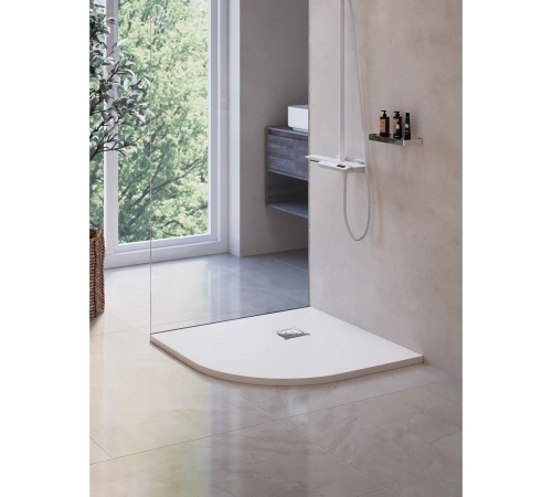 Душевой поддон полукруглый RGW ST/R-W 900x900 мм белый искусственный камень 16153099-01