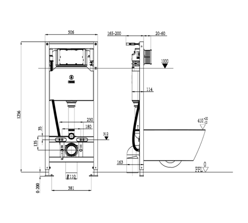 Система инсталляции Kerama Marazzi Смарт для умного унитаза INST.SMART.WC
