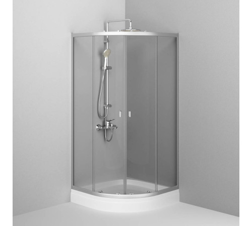 Душевое ограждение AM.PM X-Joy 90х90 см с поддоном матовый хром W88E-205-090MT64