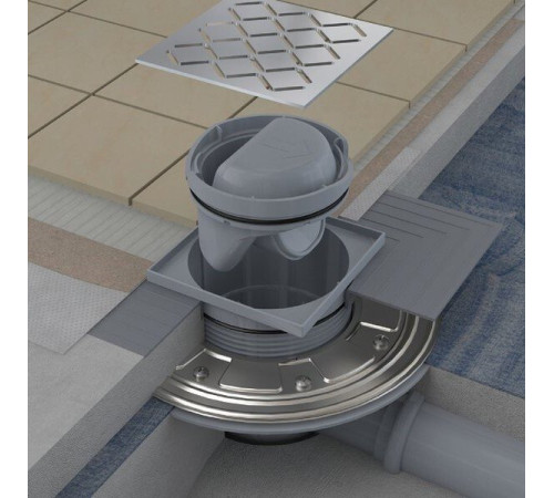 Трап для душа RAVAK SN501 105x105/50 мм нержавеющая сталь X01435