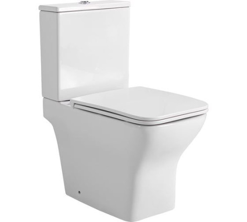 Унитаз напольный Aquanet Леон Квадро AQ2788T-00 с бачком, горизонтальный выпуск, Tornado, сиденье микролифт AQ2788T-00
