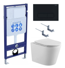 Комплект инсталляции AQUATEK ВЕГА cmp-017 рама INS-0000012 кнопка KDI-0000017 унитаз AQ1904-00 cmp-017