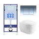 Комплект инсталляции 4 в 1 AQUATEK Альтаир (рама Standard INS-0000012, кнопка KDI-0000010, унитаз AQ1980-00) cm-010