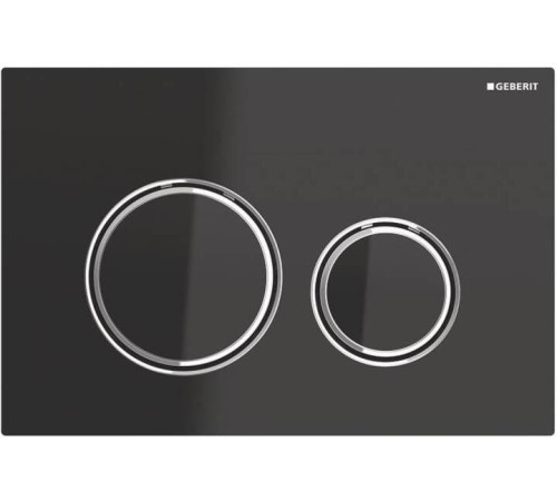 Клавиша смыва Geberit Sigma21 двойная стекло черное/хром 115.884.SJ.1