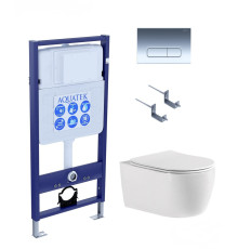 Комплект инсталляции с унитазом AQUATEK ЕВРОПА cmp016 (рама INS-0000012, клавиша KDI-0000016, унитаз AQ1106-00) ЕВРОПА cmp016