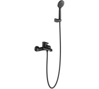 Смеситель для ванны Aquanet Oberon с душевым набором 3jet матовый черный AQ1249MB