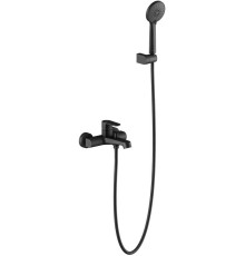 Смеситель для ванны Aquanet Oberon с душевым набором 3jet матовый черный AQ1249MB