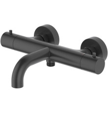 Смеситель для ванны термостатический Aquanet Европа матовый черный AQ1343MB