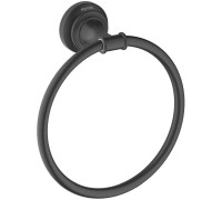 Полотенцедержатель кольцо Aquanet Классик матовый черный AQ4512MB