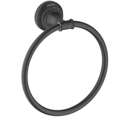 Полотенцедержатель кольцо Aquanet Классик матовый черный AQ4512MB