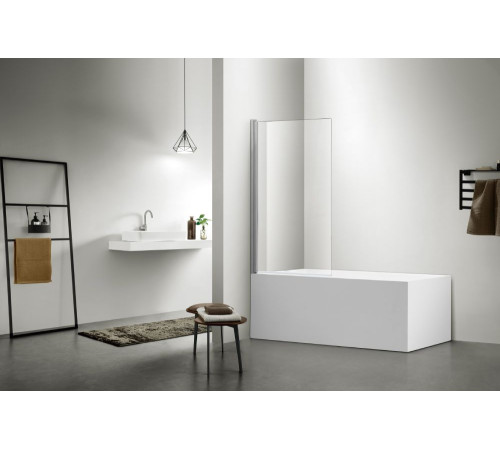 Шторка на ванну Aquanet Delta SBA 08015CH 800x1500 мм поворотная хром AQ DEL SBA 08015CH