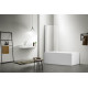 Шторка на ванну Aquanet Delta SBA 08015CH 800x1500 мм поворотная хром AQ DEL SBA 08015CH