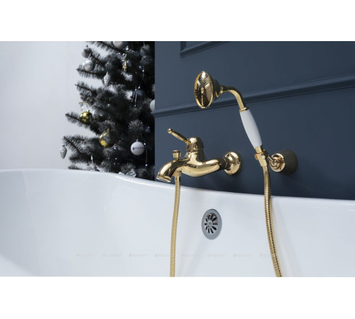 Смеситель для ванны Paffoni Giorgia короткий излив золото глянец GI022GF