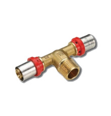 Тройник компрессионный Tiemme 16x2.0 - 1/2 НР - 16x2.0 1650085