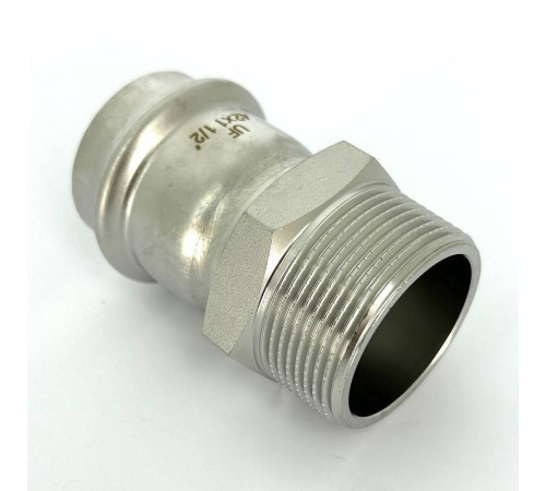 Муфта пресс-Н STOUT 42x1 1/2 нержавеющая сталь 772S6600