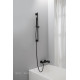 Душевой гарнитур Paffoni Life Metal 755 мм со шлангом 1500 мм и лейкой черный матовый ZSAL135NO