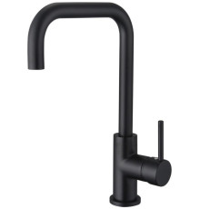 Смеситель для кухни Aquanet Вега квадратный излив матовый черный AQ1080MB