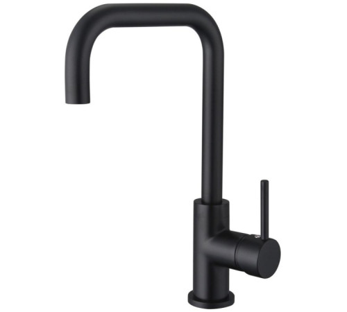 Смеситель для кухни Aquanet Вега квадратный излив матовый черный AQ1080MB