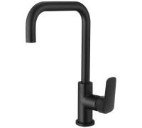 Смеситель для кухни Aquanet Вега квадратный излив матовый черный AQ1081MB