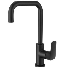 Смеситель для кухни Aquanet Вега квадратный излив матовый черный AQ1081MB