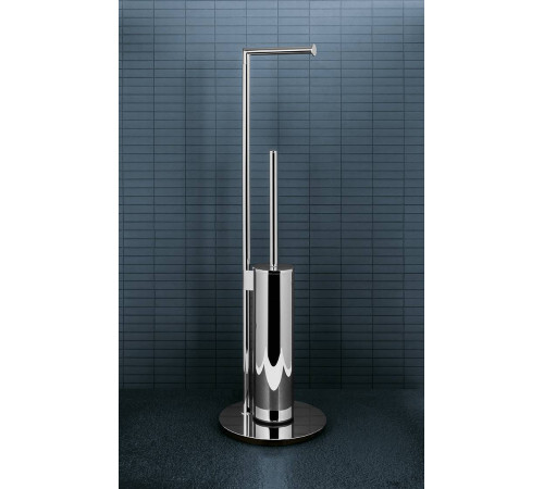 Стойка напольная с держателем туалетной бумаги и ершиком Colombo Design Mini хром B4018.CR