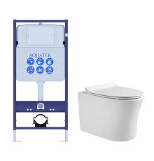 Комплект инсталляции AQUATEK НИКА (рама INS-0000012, унитаз AQ2009-00 soft-close) INS-0000012/AQ2009-00