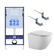 Комплект инсталляция AQUATEK Standard INS-0000012 крепеж KKI-0000002 унитаз ЕВРОПА AQ1901-00 ЕВРОПА-KKI2