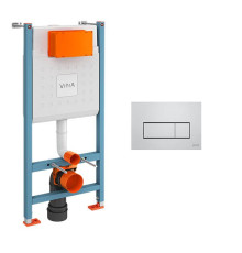 Комплект инсталляция VitrA Core 738-5800-01 и панель смыва Root S хром глянцевый 800-1875