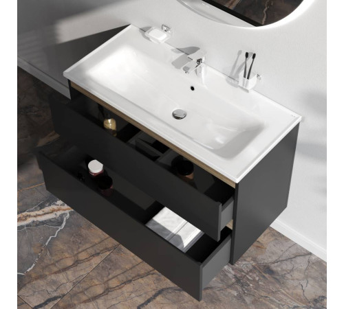 Тумба под раковину подвесная AM.PM X-Joy 100 см черный матовый M85AFHX1002BM