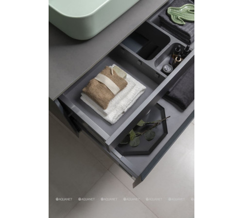 Тумба под раковину Allen Brau INFINITY 85 см 1+1 антрацит матовый 1.21002.AM