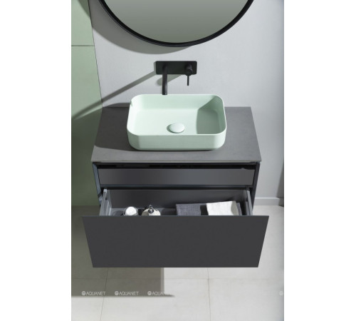 Тумба под раковину Allen Brau INFINITY 85 см 1+1 антрацит матовый 1.21002.AM