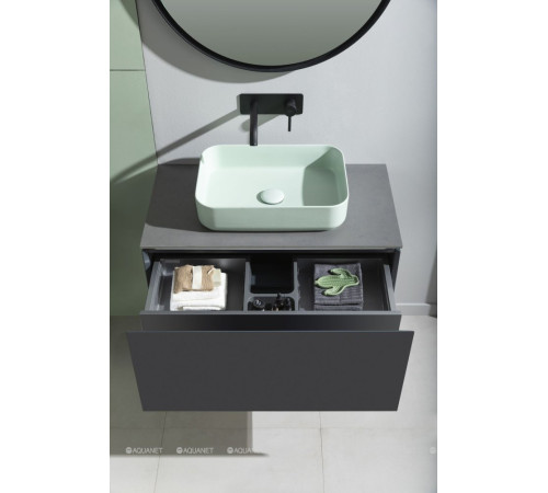 Тумба под раковину Allen Brau INFINITY 85 см 1+1 антрацит матовый 1.21002.AM