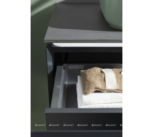 Тумба под раковину Allen Brau INFINITY 85 см 1+1 антрацит матовый 1.21002.AM