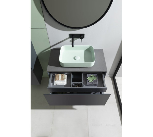 Тумба под раковину Allen Brau INFINITY 85 см 1+1 антрацит матовый 1.21002.AM