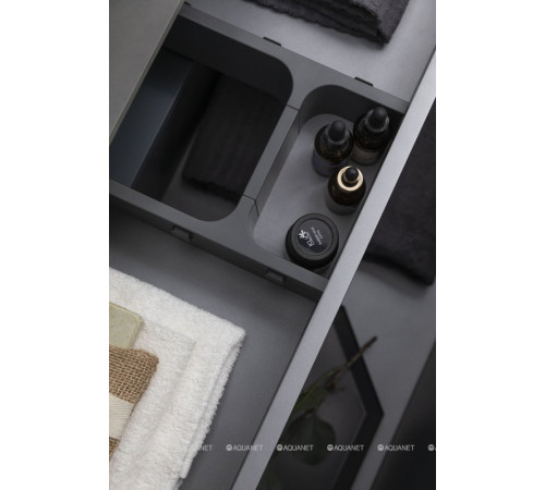 Тумба под раковину Allen Brau INFINITY 85 см 1+1 антрацит матовый 1.21002.AM