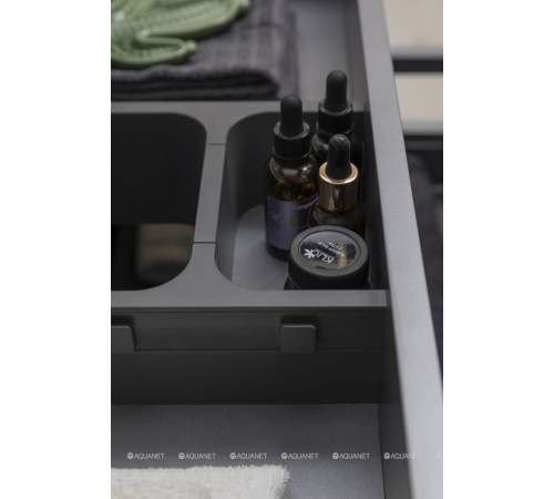 Тумба под раковину Allen Brau INFINITY 85 см 1+1 антрацит матовый 1.21002.AM