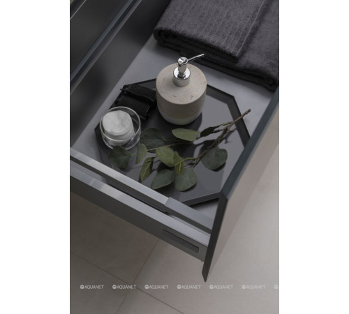 Тумба под раковину Allen Brau INFINITY 85 см 1+1 антрацит матовый 1.21002.AM