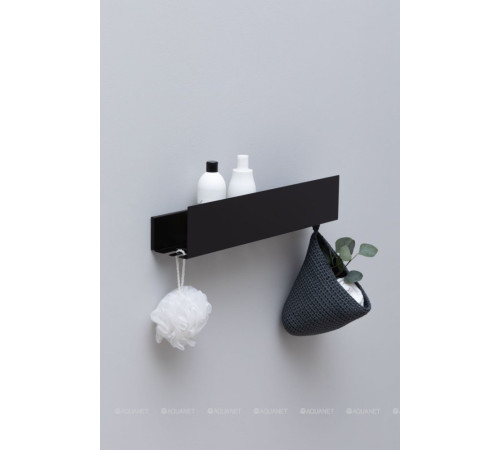 Полка Aquanet Магнум Н 600х120х100 мм черный матовый 00341532
